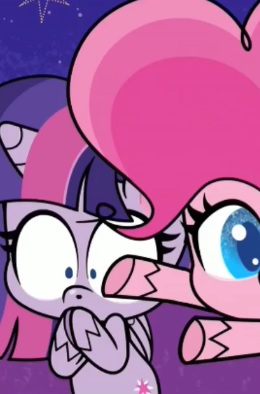 Size: 260x394 | Tagged: safe, derpibooru import, screencap, pinkie pie, twilight sparkle, pony, my little pony: pony life, superb six, spoiler:pony life s01e23, cropped, image, jpeg
