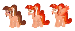 Size: 1024x428 | Tagged: safe, artist:starryflame, derpibooru import, oc, oc:starry flame, unofficial characters only, alicorn, earth pony, pony, unicorn, alicorn oc, earth pony oc, horn, image, png, simple background, solo, timeline, transparent background, unicorn oc, wings