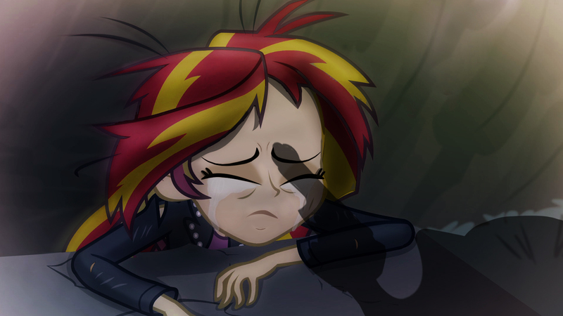 Size: 1920x1080 | Tagged: suggestive, artist:popa-3d-animations, derpibooru import, sunset shimmer, equestria girls, equestria girls (movie), abuse, crying, dark, female, image, jpeg, poster, sad, shimmerbuse