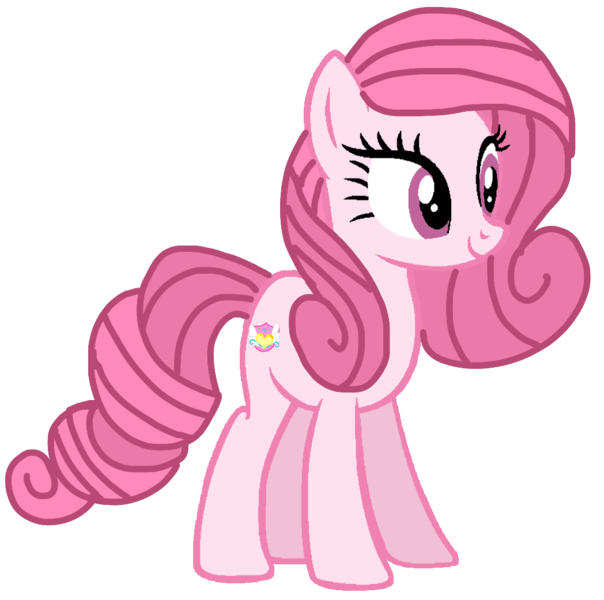 Size: 1048x1041 | Tagged: safe, artist:徐詩珮, derpibooru import, oc, oc:annisa trihapsari, unofficial characters only, earth pony, pony, alternate hairstyle, base used, earth pony oc, female, image, mare, not rarity, pink body, pink eyes, pink hair, png, simple background, smiling, solo, transparent background