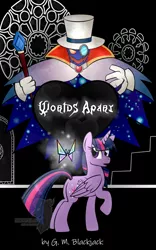 Size: 1200x1920 | Tagged: safe, artist:mcshelster, derpibooru import, twilight sparkle, twilight sparkle (alicorn), alicorn, pony, fanfic, count bleck, fanfic art, fanfic cover, image, png, super paper mario, tippi