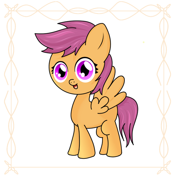 Size: 1000x1000 | Tagged: safe, derpibooru import, scootaloo, pegasus, pony, female, filly, image, mane, png, simple background, solo, tail, wings