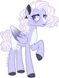 Size: 2148x2814 | Tagged: safe, artist:kurosawakuro, derpibooru import, oc, pegasus, pony, image, magical lesbian spawn, male, offspring, parent:inky rose, parent:lily lace, png, simple background, stallion, transparent background, two toned wings, wings