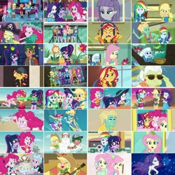 Size: 1080x1080 | Tagged: safe, artist:jericollage70, derpibooru import, edit, edited screencap, screencap, applejack, bulk biceps, fluttershy, granny smith, lily pad (equestria girls), maud pie, pinkie pie, rainbow dash, rarity, sci-twi, spike, spike the regular dog, sunset shimmer, timber spruce, trixie, twilight sparkle, zephyr breeze, bird, dog, a fine line, a little birdie told me, a queen of clubs, aww... baby turtles, blue crushed, display of affection, equestria girls, equestria girls series, five to nine, friendship math, lost and found, my little shop of horrors, outtakes (episode), overpowered (equestria girls), pinkie pie: snack psychic, pinkie sitting, road trippin, school of rock, so much more to me, star crossed, super squad goals, the finals countdown, the last day of school, the other side, the salty sails, too hot to handle, turf war, unsolved selfie mysteries, x marks the spot, applejack's hat, boots, bowtie, clothes, converse, cowboy boots, cowboy hat, denim skirt, eyes closed, geode of empathy, geode of fauna, geode of shielding, geode of sugar bombs, geode of super speed, geode of super strength, geode of telekinesis, glasses, guitar, hairpin, hat, headphones, hoodie, humane five, humane seven, humane six, image, jpeg, jumping, lifejacket, looking at you, magical geodes, meta, microphone, multeity, musical instrument, one eye closed, pirate hat, ponied up, ponytail, shoes, skirt, smiling, smiling at you, smirk, smug, smugset shimmer, soccer ball (object), sunglasses, swimsuit, twitter, twitter link, wall of tags, watering can, wink, winking at you