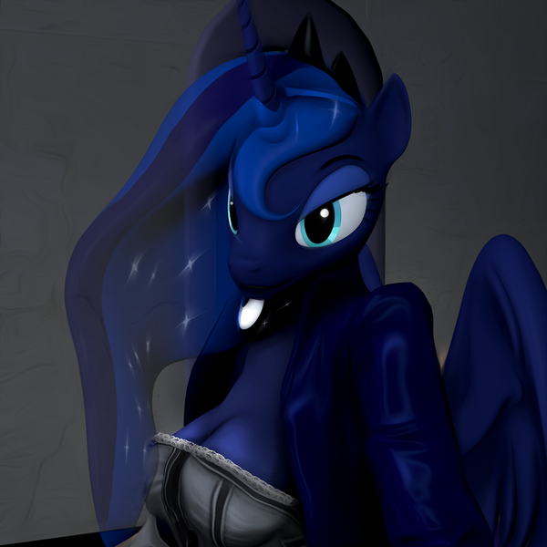 Size: 1020x1020 | Tagged: suggestive, artist:litterpaws, derpibooru import, princess luna, alicorn, anthro, 3d, bioshock, bioshock infinite, breasts, cleavage, clothes, corset, derpibooru exclusive, elizabeth, image, png, source filmmaker