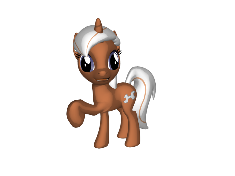 Size: 1200x900 | Tagged: safe, artist:nintenblock64, derpibooru import, silver spanner, pony, unicorn, pony creator, 3d, 3d pony creator, cutie mark, female, image, mare, open mouth, png, ponylumen, pose, raised hoof, simple background, smiling, transparent background, wrench