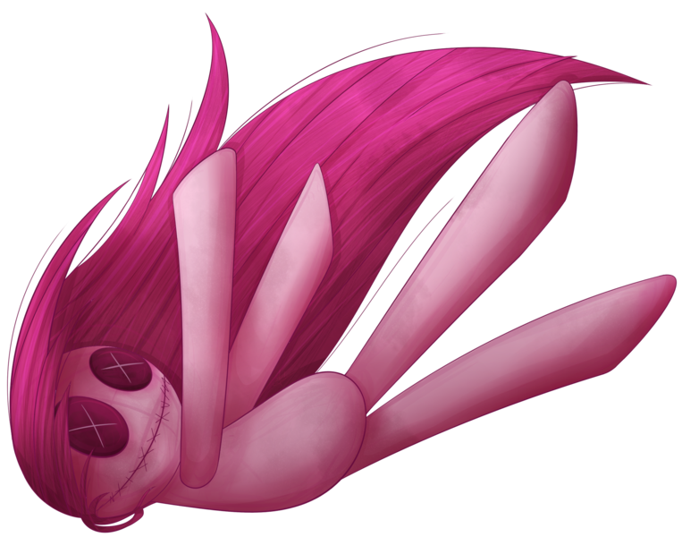 Size: 2181x1716 | Tagged: safe, artist:mywasasi, derpibooru import, pinkie pie, earth pony, lil-miss rarity, creepy, doll, image, pinkamena diane pie, png, simple background, solo, toy, transparent background