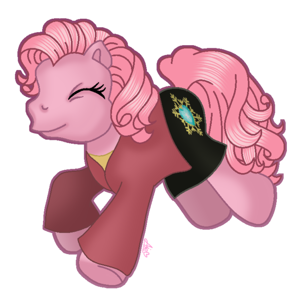 Size: 732x749 | Tagged: safe, artist:muhammad yunus, derpibooru import, ponified, earth pony, original species, pony, my little pony tales, season 1, aelita schaeffer, clothes, code lyoko, crossover, cutie mark, eyes closed, g1, g1 to g3, g3, generation leap, happy, image, png, simple background, smiling, solo, transparent background
