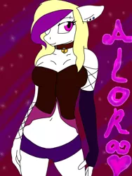 Size: 600x800 | Tagged: safe, artist:derpyhooves113, derpibooru import, oc, oc:alora, anthro, anthro oc, clothes, female, floppy ears, heart, image, jpeg, sexy, solo