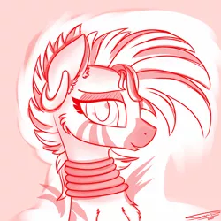 Size: 4000x4000 | Tagged: safe, artist:ser-p, derpibooru import, zecora, zebra, absurd resolution, bust, image, monochrome, png, portrait, solo