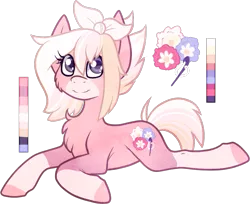 Size: 779x636 | Tagged: safe, artist:velnyx, derpibooru import, oc, oc:stitch hazel, earth pony, pony, female, image, lying down, mare, png, prone, reference sheet, simple background, solo, transparent background