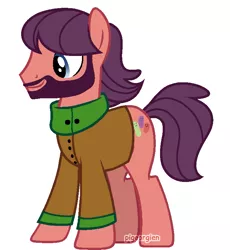 Size: 707x768 | Tagged: safe, artist:pegasski, artist:pigeorgien, derpibooru import, northern song, ponified, earth pony, pony, base used, beard, clothes, facial hair, fanart, george harrison, image, male, moustache, png, solo, stallion, the beatles, yellow submarine