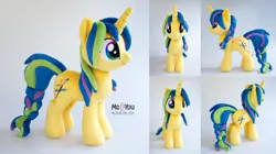 Size: 2200x1234 | Tagged: safe, artist:meplushyou, derpibooru import, oc, oc:creative colour, pony, unicorn, female, image, irl, jpeg, mare, photo, plushie, solo