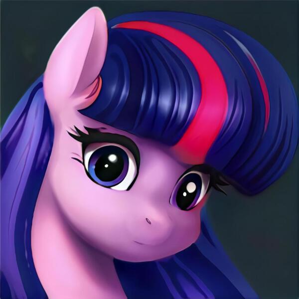 Size: 1024x1024 | Tagged: safe, artist:thisponydoesnotexist, derpibooru import, machine learning generated, oc, heterochromia, image, jpeg, neural network, not twilight sparkle