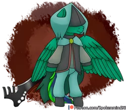 Size: 1024x893 | Tagged: safe, artist:spokenmind93, derpibooru import, oc, oc:gale twister, unofficial characters only, bipedal, dust: an elysian tail, image, png, simple background, solo, sword, transparent background, weapon