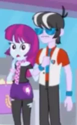 Size: 263x428 | Tagged: safe, derpibooru import, screencap, mystery mint, ringo, equestria girls, equestria girls series, movie magic, spoiler:eqg specials, background human, cropped, female, image, jpeg, male, needs more jpeg, ringomint, shipping, straight