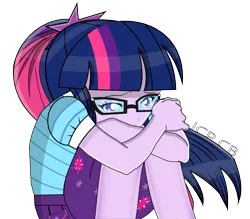 Size: 865x757 | Tagged: safe, artist:jcpreactyt, derpibooru import, sci-twi, twilight sparkle, equestria girls, image, png, sad, simple background, solo, transparent background