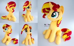 Size: 2000x1249 | Tagged: safe, artist:meplushyou, derpibooru import, sunset shimmer, pony, unicorn, image, irl, jpeg, photo, plushie, solo