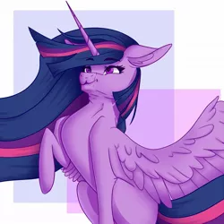 Size: 1080x1080 | Tagged: safe, alternate version, artist:moona_lou, derpibooru import, princess twilight 2.0, twilight sparkle, twilight sparkle (alicorn), alicorn, pony, the last problem, abstract background, female, image, jpeg, mare, older, older twilight, raised hoof, solo