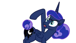 Size: 1920x1080 | Tagged: safe, artist:gmaplay, derpibooru import, princess luna, alicorn, pony, between dark and dawn, butt, female, image, mare, moonbutt, png, simple background, solo, transparent background