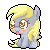 Size: 50x50 | Tagged: safe, artist:kiss-the-iconist, derpibooru import, derpy hooves, pegasus, pony, adorble, cute, derpabetes, icon, image, pixel art, png, simple background, solo, transparent background