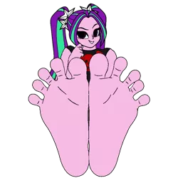 Size: 768x768 | Tagged: suggestive, artist:thatradhedgehog, derpibooru import, aria blaze, equestria girls, feet, fetish, foot fetish, foot focus, image, png, simple background, soles, solo, transparent background