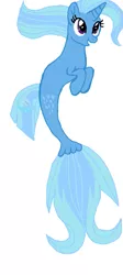Size: 437x976 | Tagged: safe, artist:qjosh, derpibooru import, trixie, seapony (g4), image, png, seaponified, seapony trixie, simple background, solo, species swap, white background