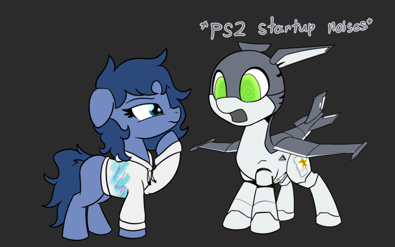 Size: 3475x2177 | Tagged: safe, artist:wenni, derpibooru import, oc, oc:ruffle, oc:whinny, earth pony, original species, plane pony, pony, female, image, mare, noises, plane, png, solo jazz