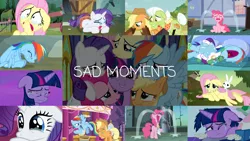 Size: 1992x1121 | Tagged: safe, derpibooru import, edit, edited screencap, editor:quoterific, screencap, angel bunny, applejack, fluttershy, granny smith, pinkie pie, rainbow dash, rarity, tank, twilight sparkle, twilight sparkle (alicorn), alicorn, earth pony, pegasus, pony, rabbit, squirrel, tortoise, unicorn, a dog and pony show, apple family reunion, baby cakes, filli vanilli, friendship is magic, hurricane fluttershy, make new friends but keep discord, may the best pet win, once upon a zeppelin, school daze, sisterhooves social, tanks for the memories, the last problem, animal, clothes, crying, crylight sparkle, dashie slippers, element of laughter, fluttercry, image, mane six, nose blowing, ocular gushers, pinkie cry, png, sadbow dash, sadjack, slippers, tank slippers