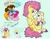 Size: 1024x805 | Tagged: safe, artist:loryska, derpibooru import, cheese sandwich, li'l cheese, party favor, pinkie pie, oc, oc:linzer torte, earth pony, pony, unicorn, the last problem, baby, baby pony, bisexual, brothers, chest fluff, cloven hooves, colored hooves, colt, ear fluff, female, gay, green background, image, jpeg, leonine tail, male, mare, offspring, ot3, parent:cheese sandwich, parent:party favor, parent:pinkie pie, parents:cheesepie, parents:partypie, party trio, partycheesepie, polyamory, shipping, siblings, simple background, speech bubble, stallion, story included, straight, unshorn fetlocks