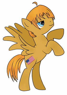 Size: 282x400 | Tagged: safe, artist:emerald star, derpibooru import, ponified, pegasus, pony, hetalia, image, nation ponies, png, rearing, simple background, solo, united states, white background