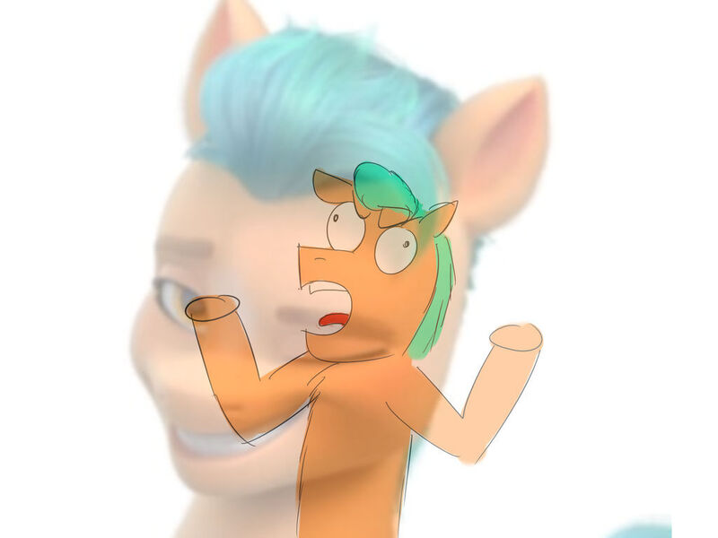 Size: 1024x768 | Tagged: safe, artist:horsesplease, derpibooru import, hitch trailblazer, earth pony, pony, angry, derp, doodle, frustrated, fuuuuuu, g5, image, jpeg, male, open mouth, rage, screaming, solo, stallion, vulgar description