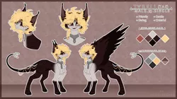 Size: 3990x2230 | Tagged: safe, artist:honeybbear, derpibooru import, oc, oc:tyrell, pegasus, pony, image, male, png, reference sheet, solo, stallion