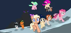 Size: 1024x477 | Tagged: safe, artist:pugleg2004, derpibooru import, king sombra, pinkie pie, oc, ponified, pony, amona al mazyona, base used, car crusher, chloe carmichael, image, jpeg, loituma, lucy loud, sallyvevo, the fairly oddparents, the loud house, wander (wander over yonder), wander over yonder