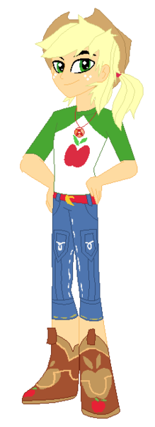 Size: 240x658 | Tagged: safe, alternate version, artist:ninjacraftgirlyt, derpibooru import, applejack, equestria girls, equestria girls series, applejack (male), blonde hair, boots, clothes, equestria guys, green eyes, hat, image, png, rule 63, shoes, simple background