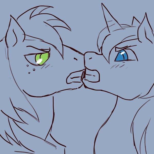 Size: 1000x1000 | Tagged: questionable, artist:ungulatr, derpibooru import, big macintosh, shining armor, earth pony, unicorn, animated at source, drool, eye contact, gay, image, infidelity, jpeg, kissing, licking, looking at each other, making out, male, shiningmac, shipping, sloppy kissing, tongue out