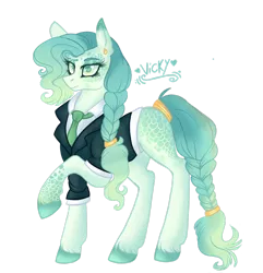 Size: 1920x1993 | Tagged: safe, artist:nightingalewolfie, derpibooru import, oc, oc:precious prentiss, earth pony, pony, clothes, female, image, mare, png, simple background, solo, suit, transparent background