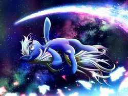 Size: 4000x3000 | Tagged: safe, artist:phoenixperegrine, derpibooru import, milky way, oc, oc:star comet, unofficial characters only, earth pony, pony, female, flying, high res, image, jpeg, mare, solo, space, stars