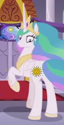 Size: 552x1066 | Tagged: safe, derpibooru import, edit, edited screencap, screencap, princess celestia, alicorn, pony, a royal problem, butt, cute, cutelestia, image, plot, png, solo, sun, sunbutt, uruguay
