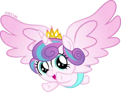 Size: 1920x1469 | Tagged: safe, artist:cirillaq, derpibooru import, princess flurry heart, alicorn, pony, crown, female, image, jewelry, png, regalia, simple background, transparent background, vector