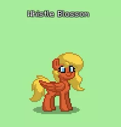 Size: 299x315 | Tagged: safe, artist:whistle blossom, derpibooru import, oc, oc:whistle blossom, unofficial characters only, pegasus, pony, pony town, cute, derpibooru exclusive, female, image, jpeg, mare, ocbetes, solo, text