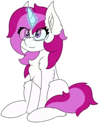 Size: 3602x4484 | Tagged: safe, artist:skylarpalette, derpibooru import, oc, oc:skylar palette, unofficial characters only, pony, unicorn, cheek fluff, chest fluff, cute, ear fluff, female, fluffy, glasses, happy, horn, image, looking up, magic, mare, png, simple background, sitting, smiling, transparent background, unicorn oc