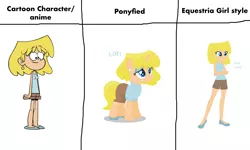 Size: 2135x1280 | Tagged: safe, artist:mario101, artist:xxtuff-pegasisterxx, derpibooru import, ponified, human, pony, unicorn, equestria girls, equestria girls-ified, example, image, jpeg, lori loud, style challenge, style emulation, template, the loud house