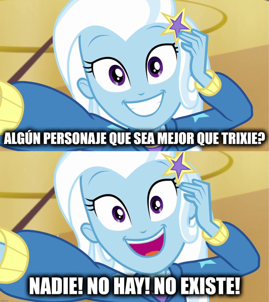 Size: 1920x2152 | Tagged: safe, derpibooru import, edit, edited screencap, screencap, trixie, do it for the ponygram!, equestria girls, equestria girls series, spoiler:eqg series (season 2), image, png, spanish, text