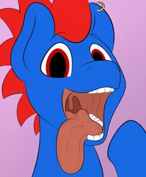 Size: 1768x2148 | Tagged: safe, artist:yannerino, derpibooru import, oc, oc:foxidro, earth pony, pony, image, invitation, male, mawshot, mouth, open mouth, png, simple background, solo, tongue out, uvula