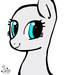 Size: 658x766 | Tagged: safe, artist:amgiwolf, derpibooru import, oc, unofficial characters only, earth pony, pony, bald, base, earth pony oc, eyelashes, image, png, signature, simple background, smiling, solo, white background