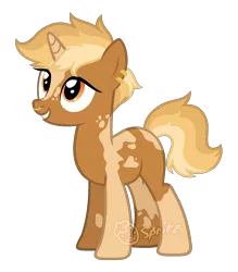 Size: 1462x1672 | Tagged: safe, artist:strawberry-spritz, derpibooru import, oc, pony, unicorn, ear piercing, image, male, nose piercing, nose ring, offspring, parent:applejack, parent:trenderhoof, parents:trenderjack, piercing, png, simple background, solo, stallion, transparent background