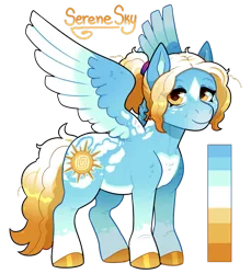 Size: 640x700 | Tagged: safe, artist:lastnight-light, derpibooru import, oc, oc:serene sky, pegasus, pony, female, image, mare, png, simple background, solo, transparent background, two toned wings, wings