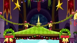 Size: 1280x720 | Tagged: safe, derpibooru import, screencap, hearth's warming eve (episode), background, canterlot, image, liminal space, no pony, png, scenic ponyville, stage