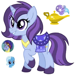 Size: 965x962 | Tagged: safe, artist:madlilon2051, derpibooru import, hoo'far, trixie, oc, female, image, male, offspring, parent:hoo'far, parents:trixfar, parent:trixie, png, shipping, straight, trixfar